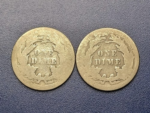 1875-P & 1888-P Seated Liberty Dimes - Picture 2 of 2