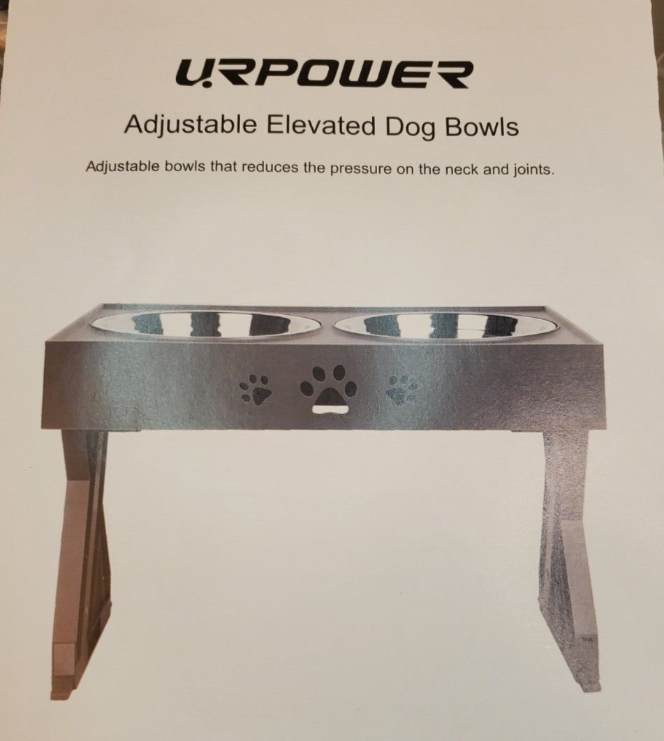 URPOWER Elevated Dog Bowls Adjustable Raised Dog Bowl with 2 Stainless Steel 1.5 eBay