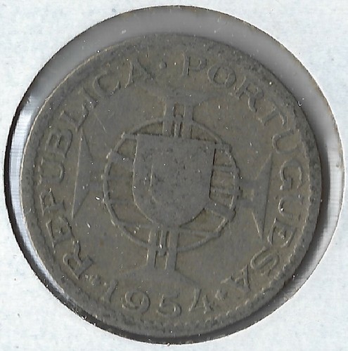Moneda Mozambique (Portugués) 2 1/2 Escudos 1954 KM78 - Imagen 3 de 3