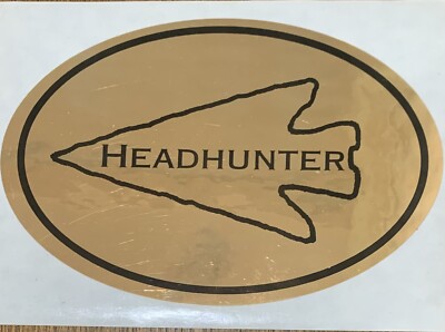 Headhunter Arrowhead Hunting Native American Sticker Gold Foil High Quality!