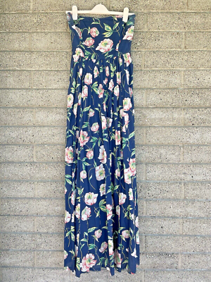 knee length dresses for ladies French Blue Floral Maxi