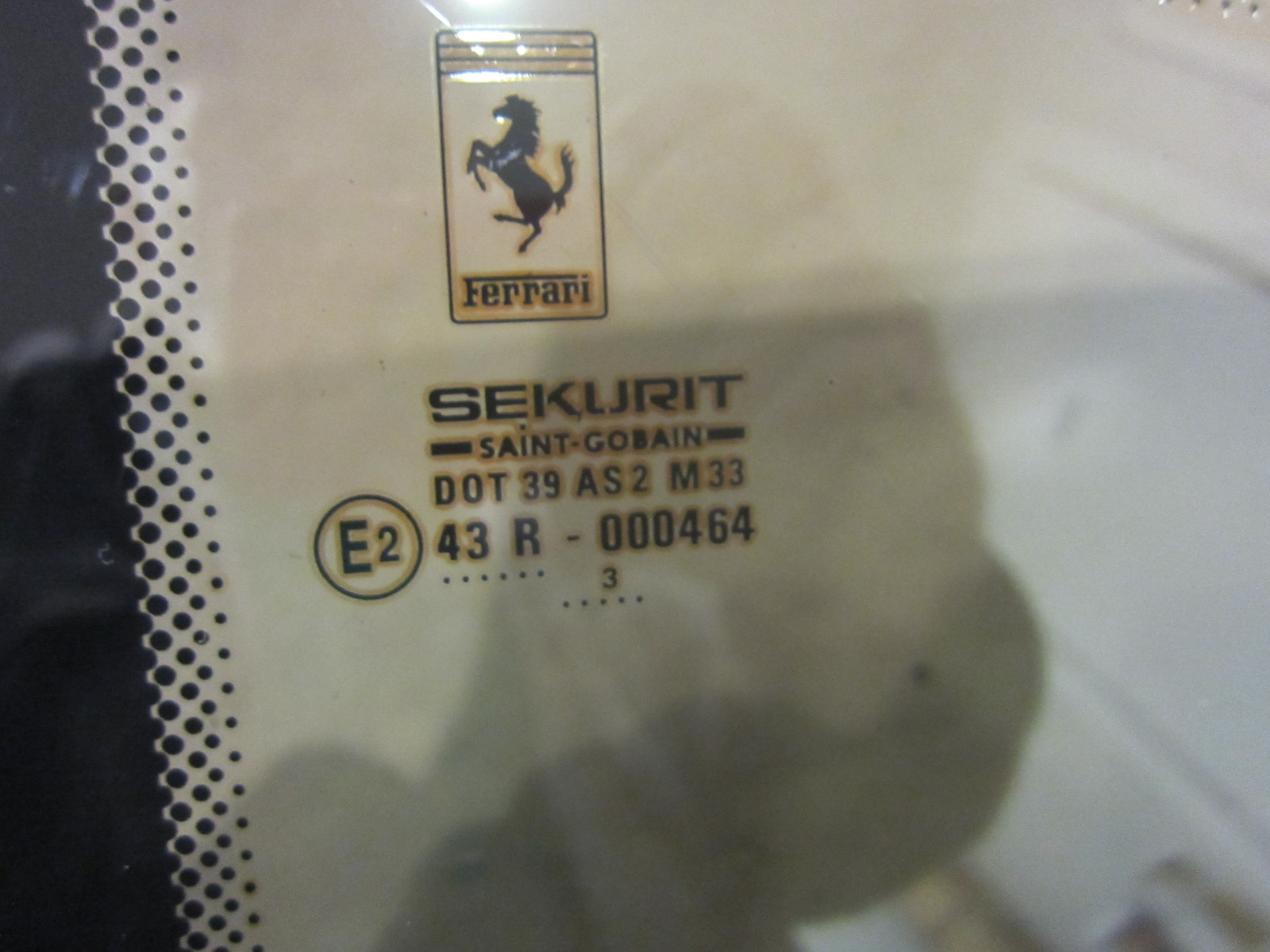 Ferrari 430,360 -  LH Rear Window /  Glass - USED-  P/N  64019000
