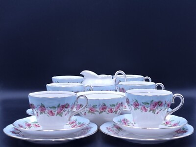 Salisbury Bone China Woodbine Teeservice für 6