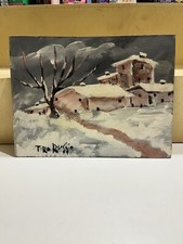 QUADRO TEO RUSSO. OLIO SU FAESITE. 40x30 Cm