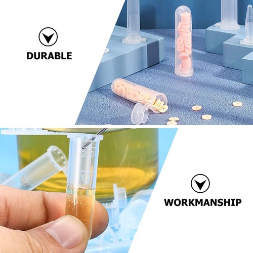 50 stück Reagenzglas 5ml Zentrifuge-Tuben Reagenzgläsern Labor Zentrifugenröhren - Bild 6 von 8