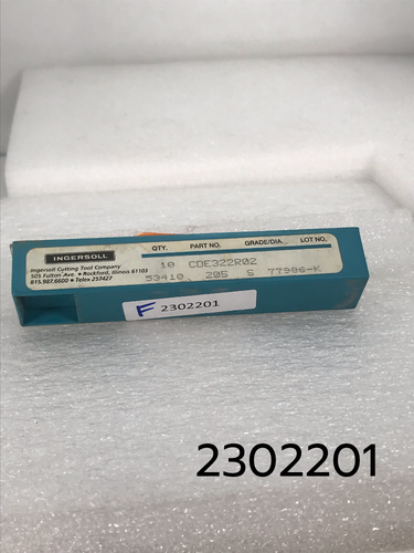 CDE 322 R02 205 S Full Package of 10 Ingersoll Tungsten Carbide Inserts - Picture 6 of 6