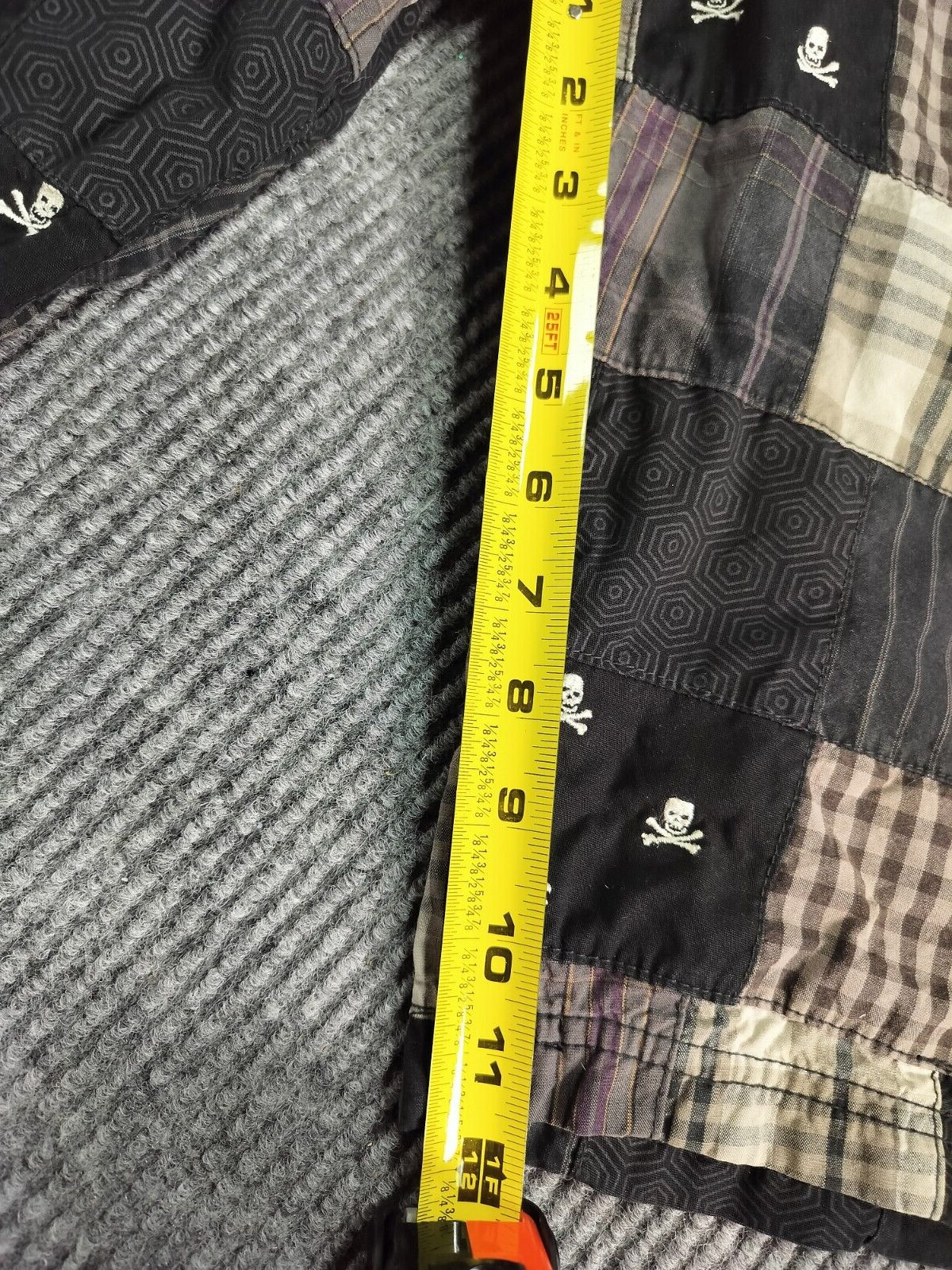 Utilith Men's Skull Crossbones Patchwork Shorts 3… - image 6