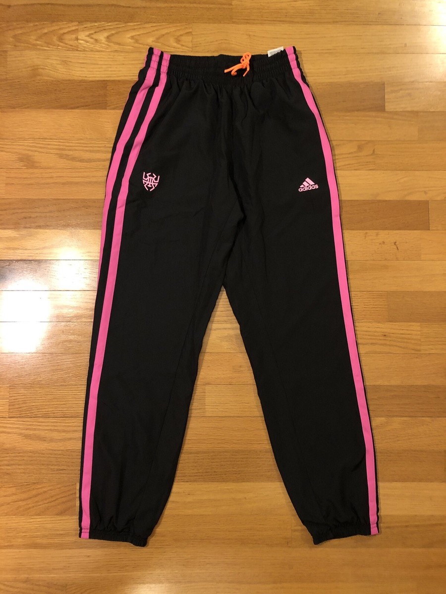 New S Adidas Donovan Mitchell Spida Basketball Track Pants Black