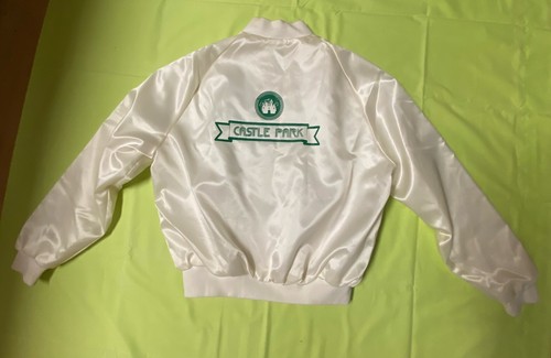 RARE Castle Park Hawaii Satin Bomber Employee Jacket Size Medium Theme Park - Picture 3 of 11