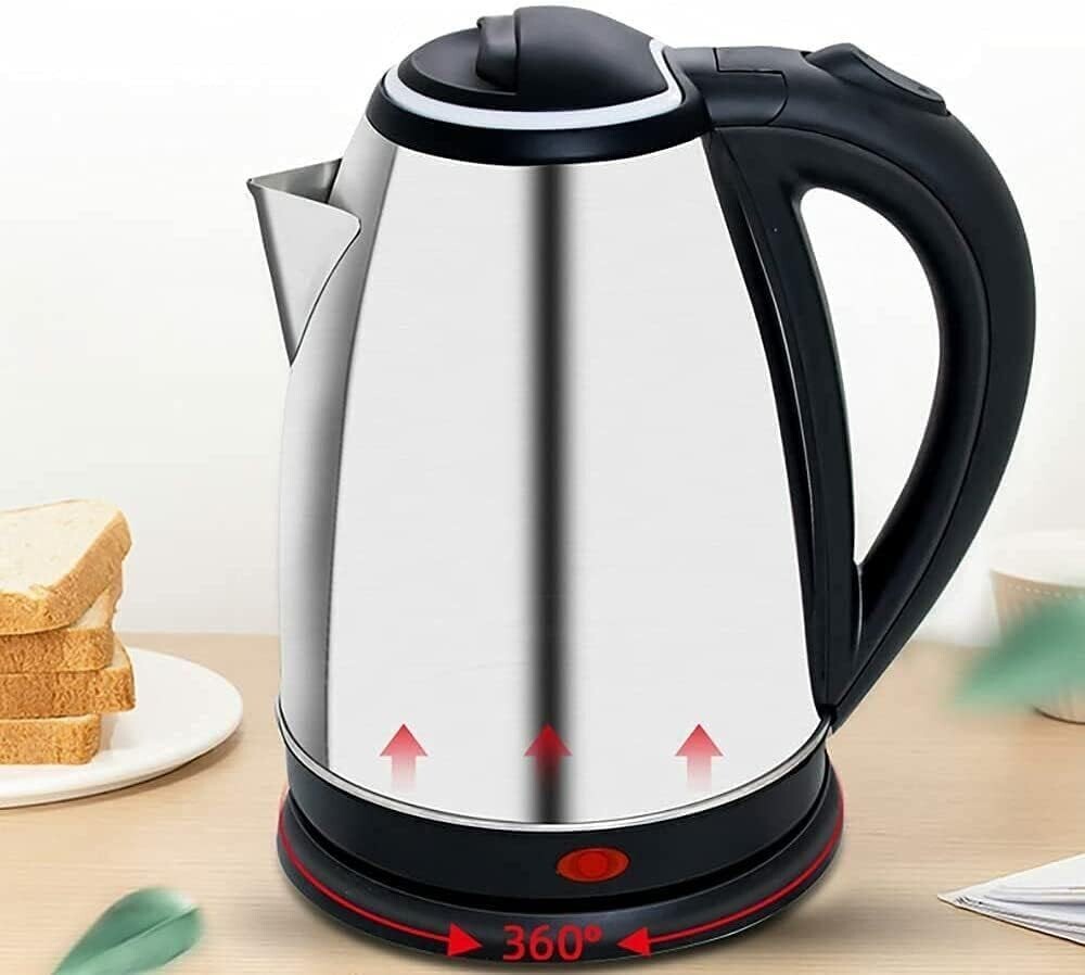 Bollitore Acciaio 2000W 2L Professionale - Scalda Acqua Rapido Inox