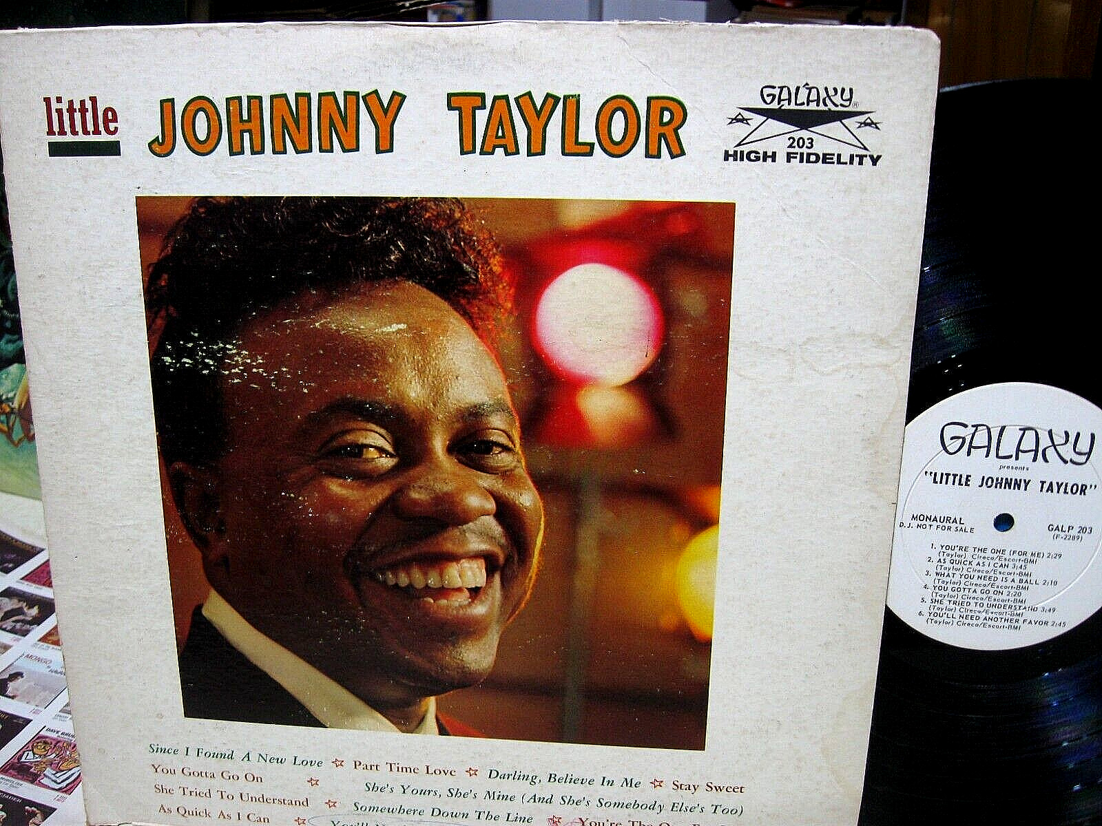 JOHNNY TAYLOR  RARE PROMO Lp Little Johnny Taylor 1963  GALAXY Ray Shanklin Band