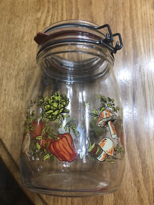 Vintage ARC Spice Of Life Storage Canister Locking Lid-1L-15A Made In France