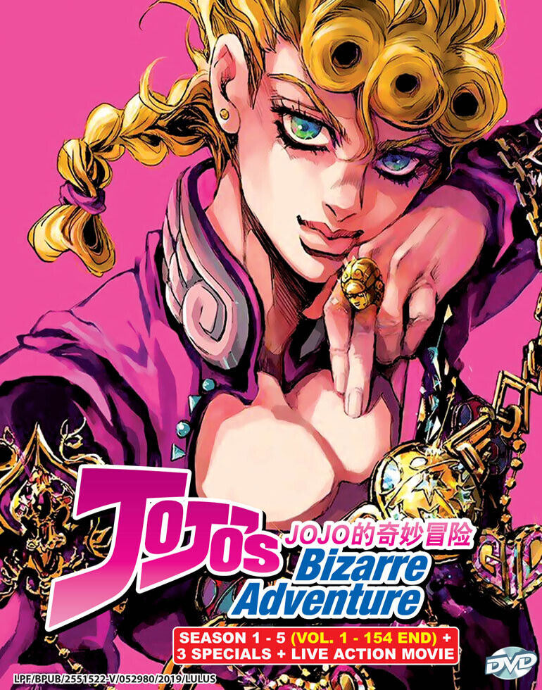 Anime DVD JoJo's Bizarre Adventure Season 1-6 + Live Action Movie English  Dubbed