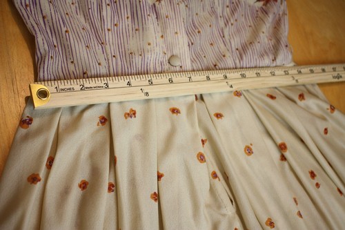 Vintage Dress Womens Small Multicolor Midi Retro Semi-sheer Long-sleeved Floral - Picture 14 of 19