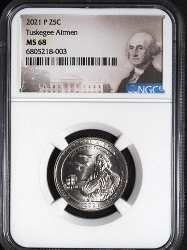 2021-P Tuskegee Airmen Graded NGC MS68 America the Beautiful Quarter #003