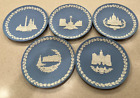 Lot Of Wedgwood Blue Jasperware Plates Christmas 1970 1971 1972 1978 1979