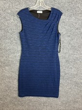 Calvin Klein Womens Sheath Dress Size 8 Sleeveless Marled Knit Career Office