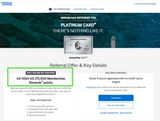 ✅ American Express AMEX Platinum Card Personal Referral Bonus Up to 175K Points