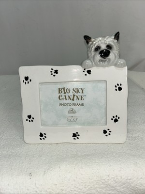 Ceramic Picture Frame 4 X 5 Dog Themed Bye Big Sky Canine