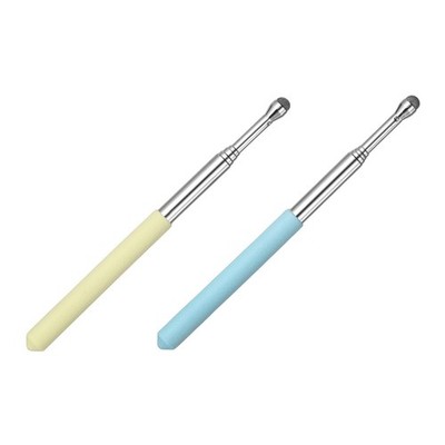 2 PCS Pointer Finger Stick, Retractable Teacher Pointer, Blue/Yellow