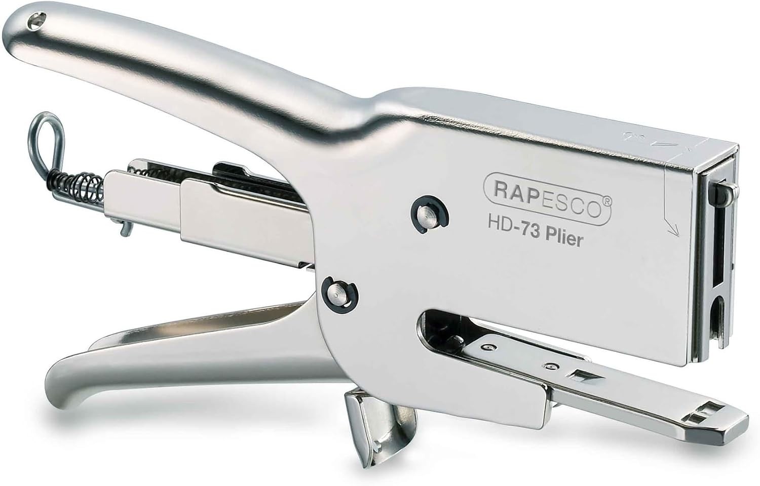 Rapesco Heavy-Duty HD-73 Plier Stapler 70 Sheet Capacity Chrome Office