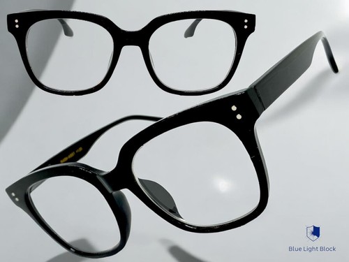 Men Oversize Classic Vintage Retro READING EYE GLASSES READERS Black Frame +1.25 - Picture 1 of 6