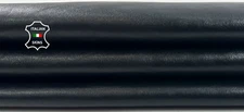 JET BLACK ROUGH Italian Goatskin Goat leather  hides skins 4sqf 0.9mm #C5491