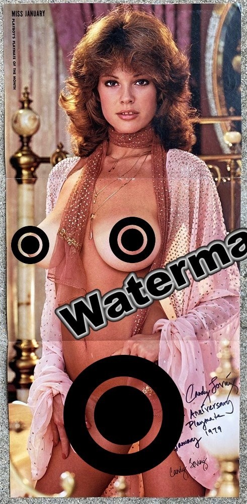 CANDY LOVING 25th ANNIVESARY PLAYBOY PLAYMATE C-FOLD SIGNED 8x10 PHOTO REPRINT