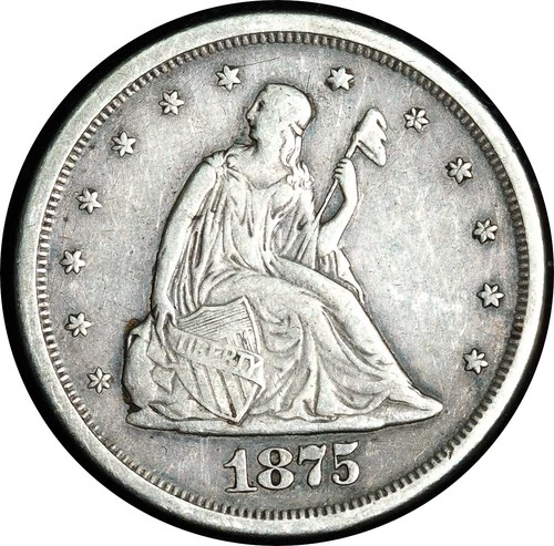 1875-S Seated Liberty 20 Cent Piece XF