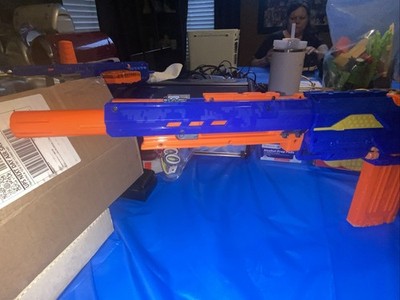 Nerf N-Strike Longstrike Cs-6 Blaster with Barrel Attatchment, 12 Dart Mag