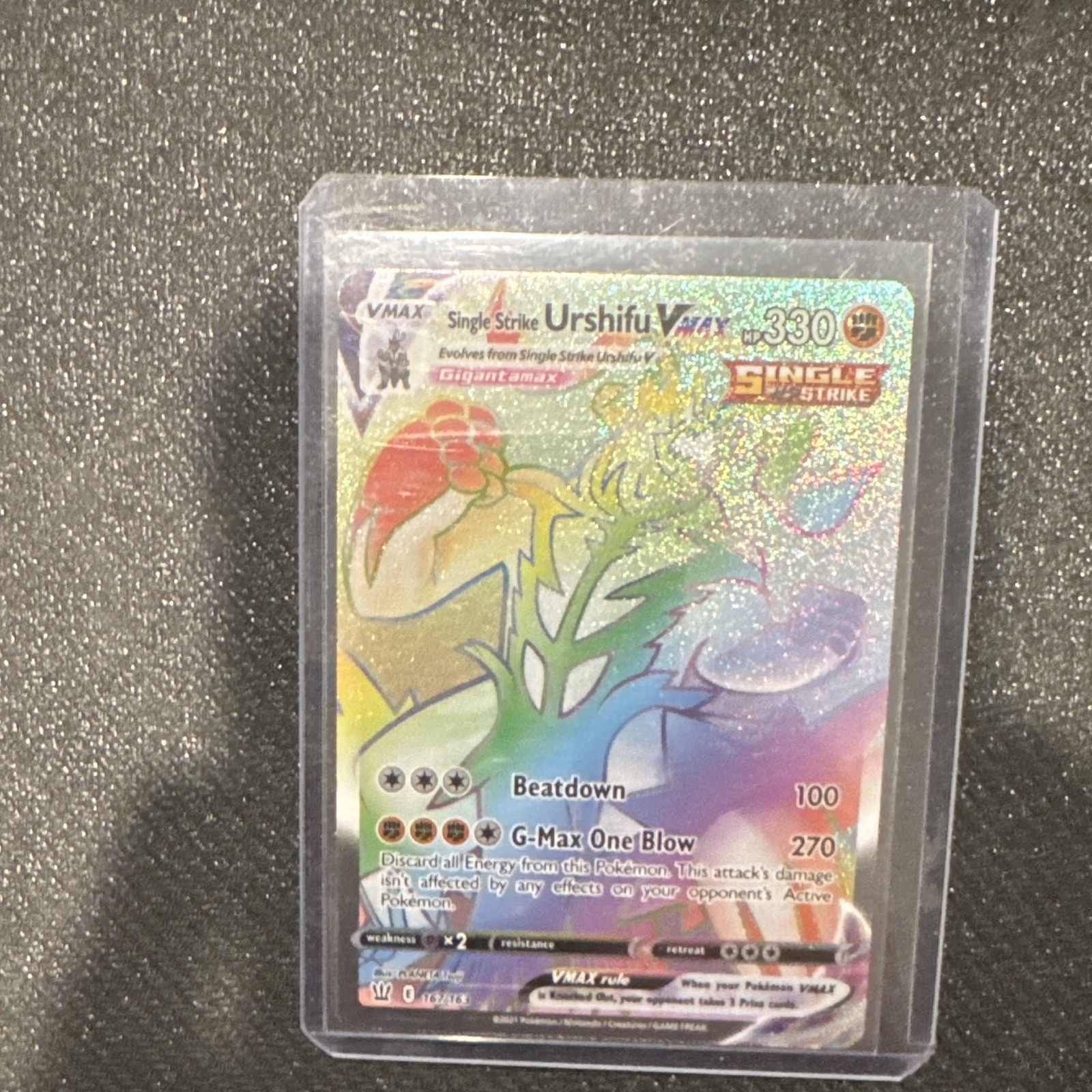 Single Strike Urshifu VMAX (Secret) 167/163 Swsh05: Battle Styles Holo