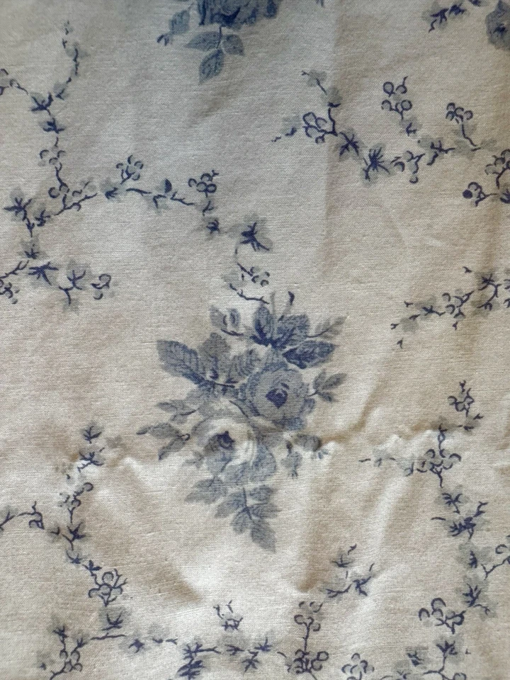 "Cortinas florales Laura Ashley Sophia azul blanco 40x86"" forradas ea Cottagecore 1 par" Foto 3 de 4