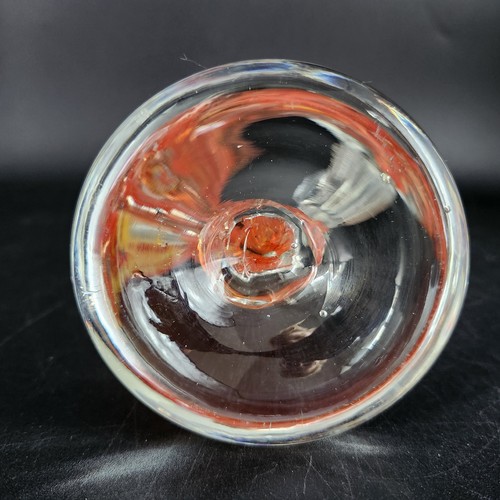 Vintage Hand Blown Glass Horse Figurine Statue Orange Clear MCM Candy Art - Picture 12 of 14