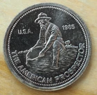 1985 Engelhard 1/10 oz American Prospector .999 Fine Silver Round FREE SHIPPING
