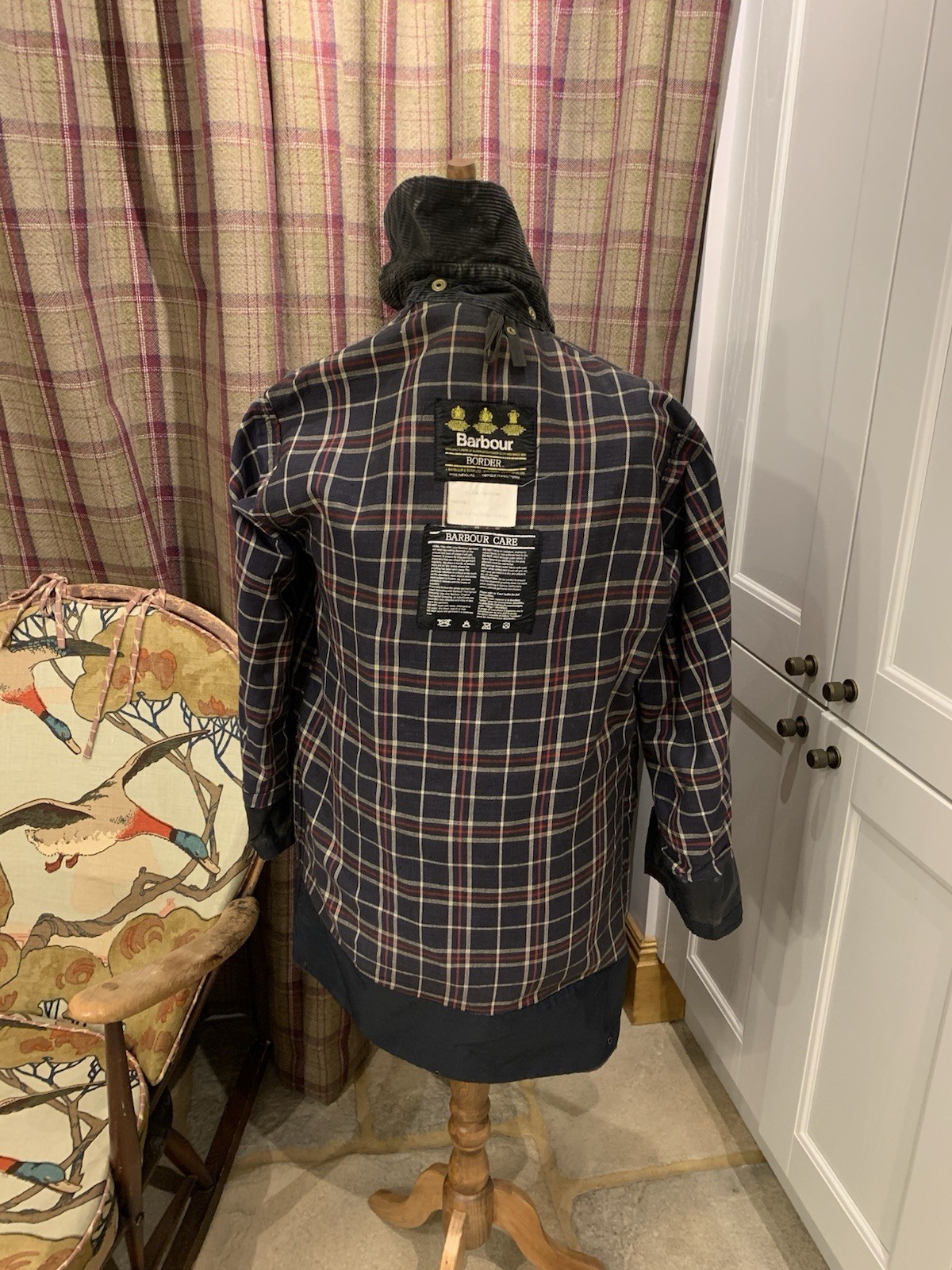 Barbour Waxed Jacket, A205 Border, C38/97cm, Navy, Men’s. image 9