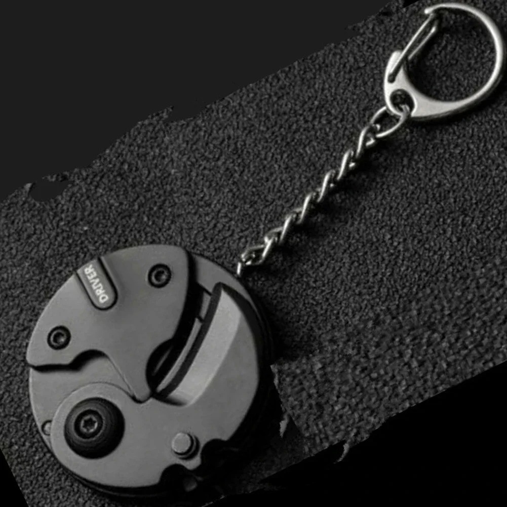 Multifunction Keychain Screwdriver Hex Coin Folding EDC Tool