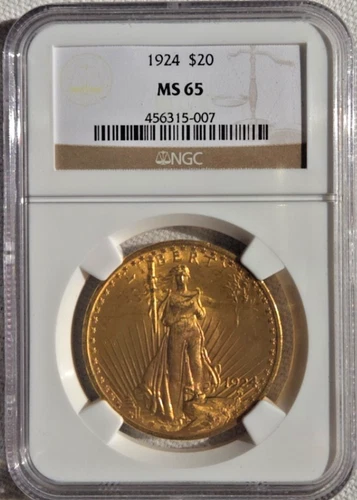 1924 $20 Saint Gaudens Double Eagle - NGC - MS65  GEM