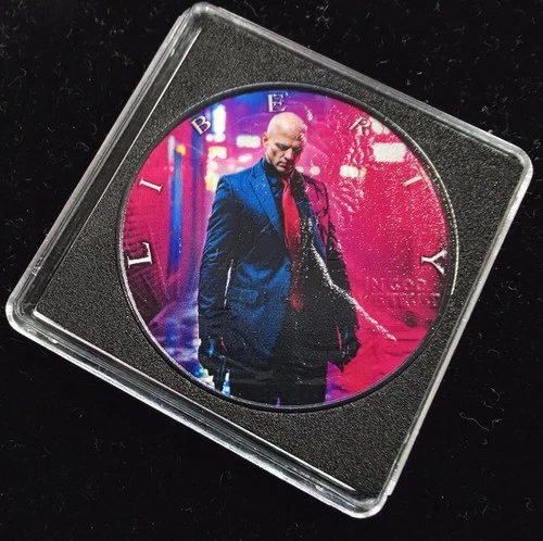 The Hitman 2024 1oz Colourised Silver American Eagle .999 fine
