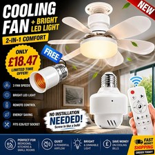 40W LED Ceiling Fan Light ,Remote Control 3 Speeds, Dimmable FREE B22 Adapter UK