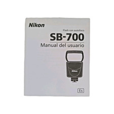 Nikon SB-700 Speedlight Camera Flash User's Manual In Spanish