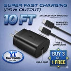 25w Super Fast Charger+10FT Cable Type USB-C For Samsung Galaxy S24 S23 S22 S21