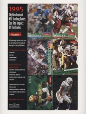 1995 Skybox Impact Promo Sheet Ronald Moore Chris Spielman Bernie Parmalee 0k1