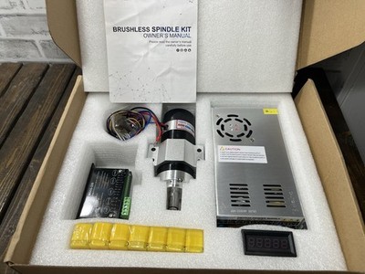Daedalus CNC Brushless Spindle Motor Kit, 500w, ER16, 48V DC, 12000RPM NEW