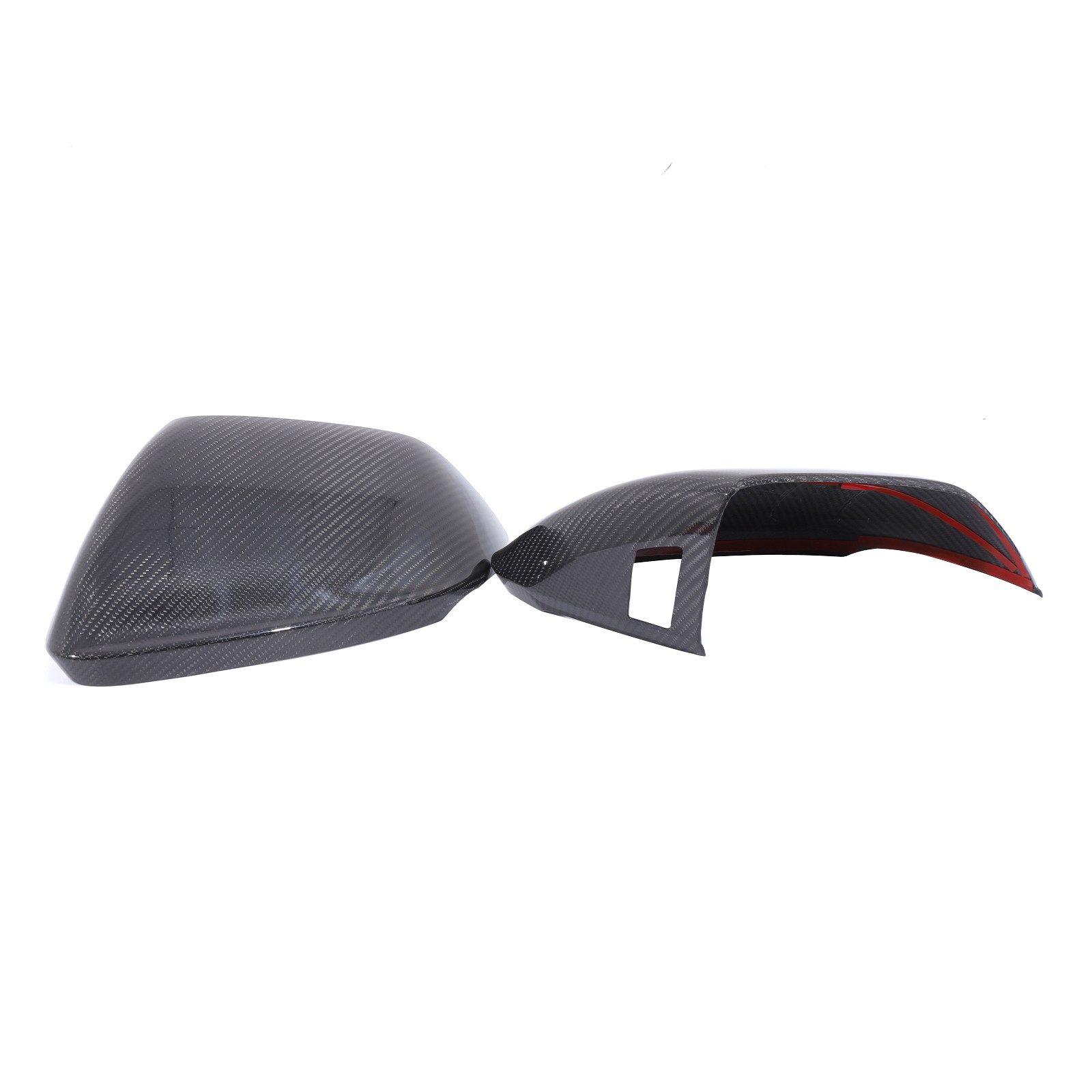 Real Carbon Fiber Outer Side Mirror Trim W Light For Lamborghini URUS 2018-24 US