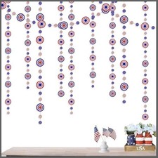Decor365 Red White Blue 4th of July Decorations Patriotic Banner July Garland
