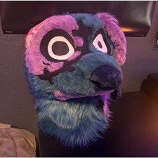 Cartoony Zombie Puppy Fursuit Head
