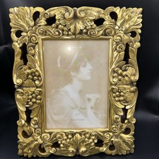 NEW GOLD ORNATE 11" X 9" WOODEN PICTURE FRAME FOR 5" X 7" PICTURE