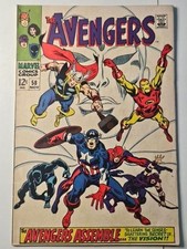 Avengers #58 - KEY:  Origin & 2nd App of Vision  Marvel Comics 1968 - FN