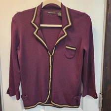 Grace Dane Lewis Women's Elegant Purple Blouse - Size Small
