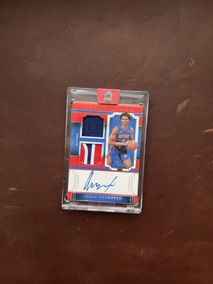Ausar Thomson Panini National Treasures Rookie Patch Auto (On Card) /8 Near Mint